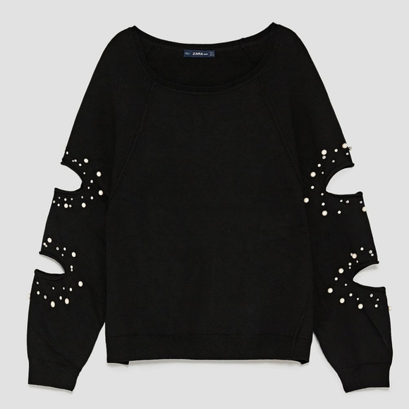 Zara | Sweaters | Zara Knit Black Pearl 